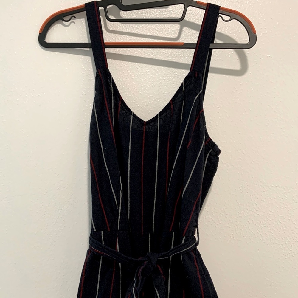 Universal Thread blue striped romper M